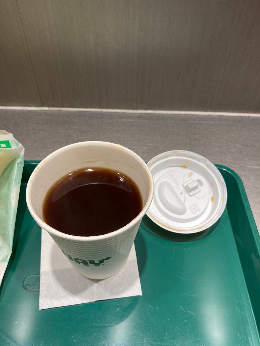 サブウェイのホットコーヒー
